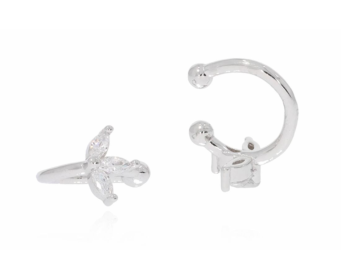 זוג עגילי הליקס ללא חור כסף 925