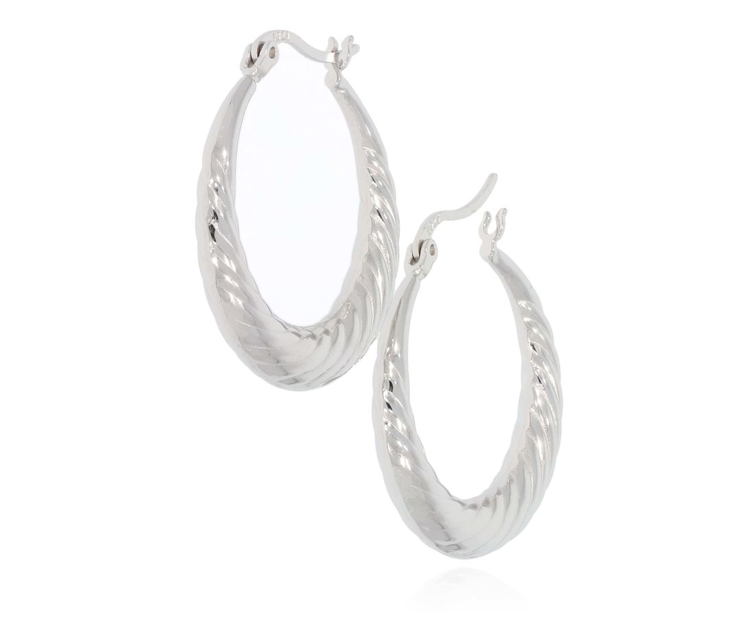 זוג עגילי חישוק כסף 925