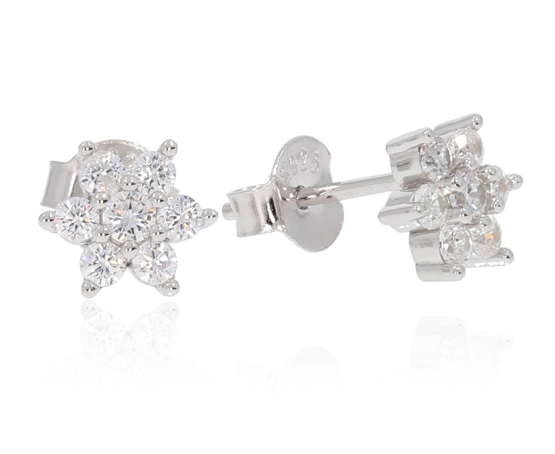 זוג עגילי כוכב כסף 925