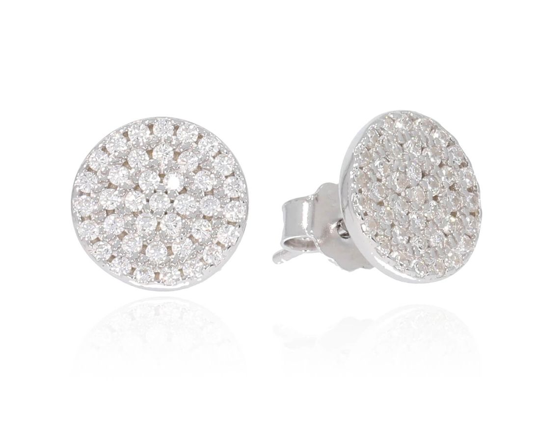 זוג עגילי כסף 925 9mm