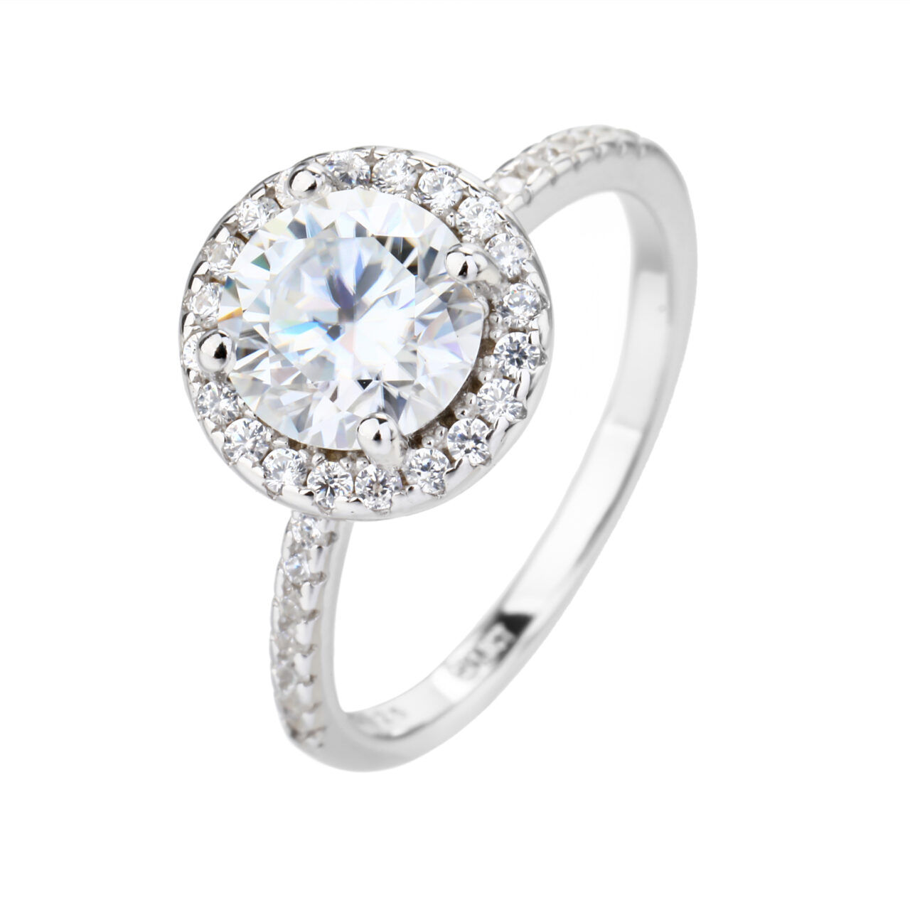 טבעת מוסונייט סוליטר גבוהה 1 קראט