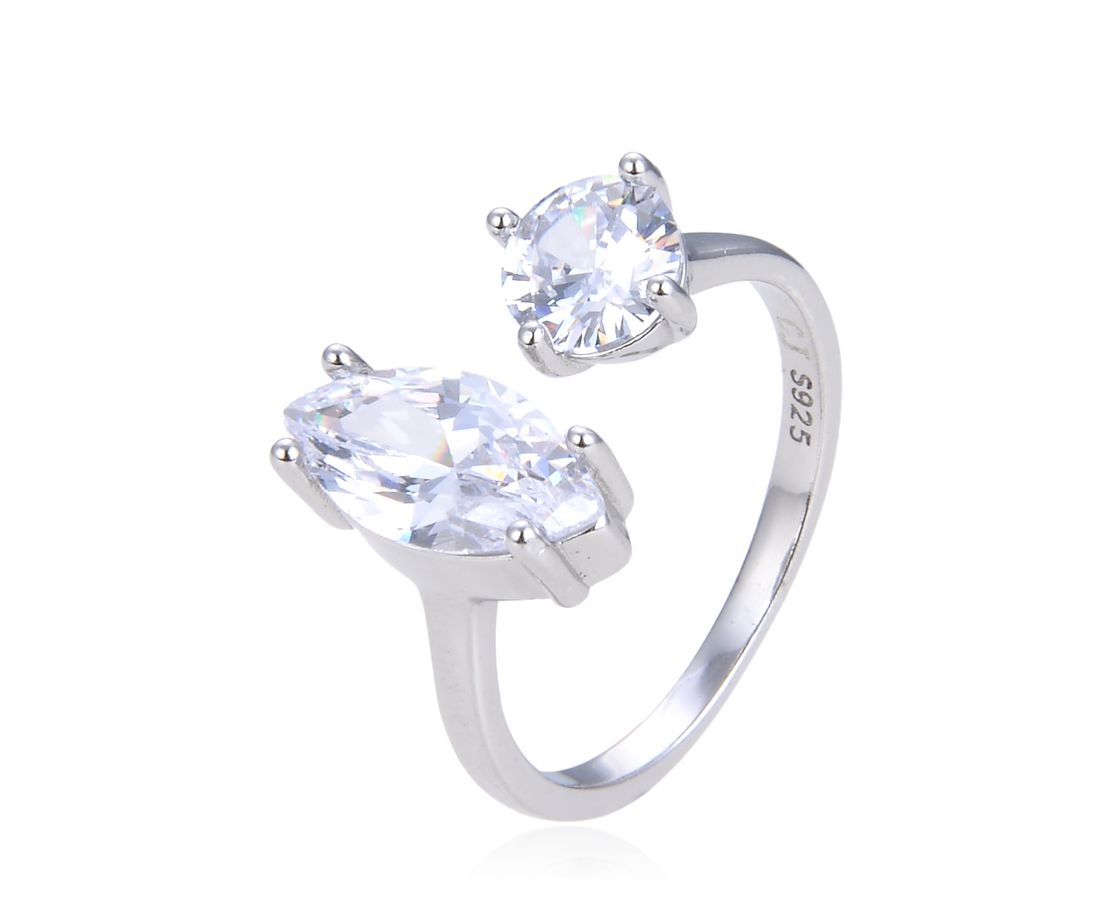 טבעת 2 אבנים