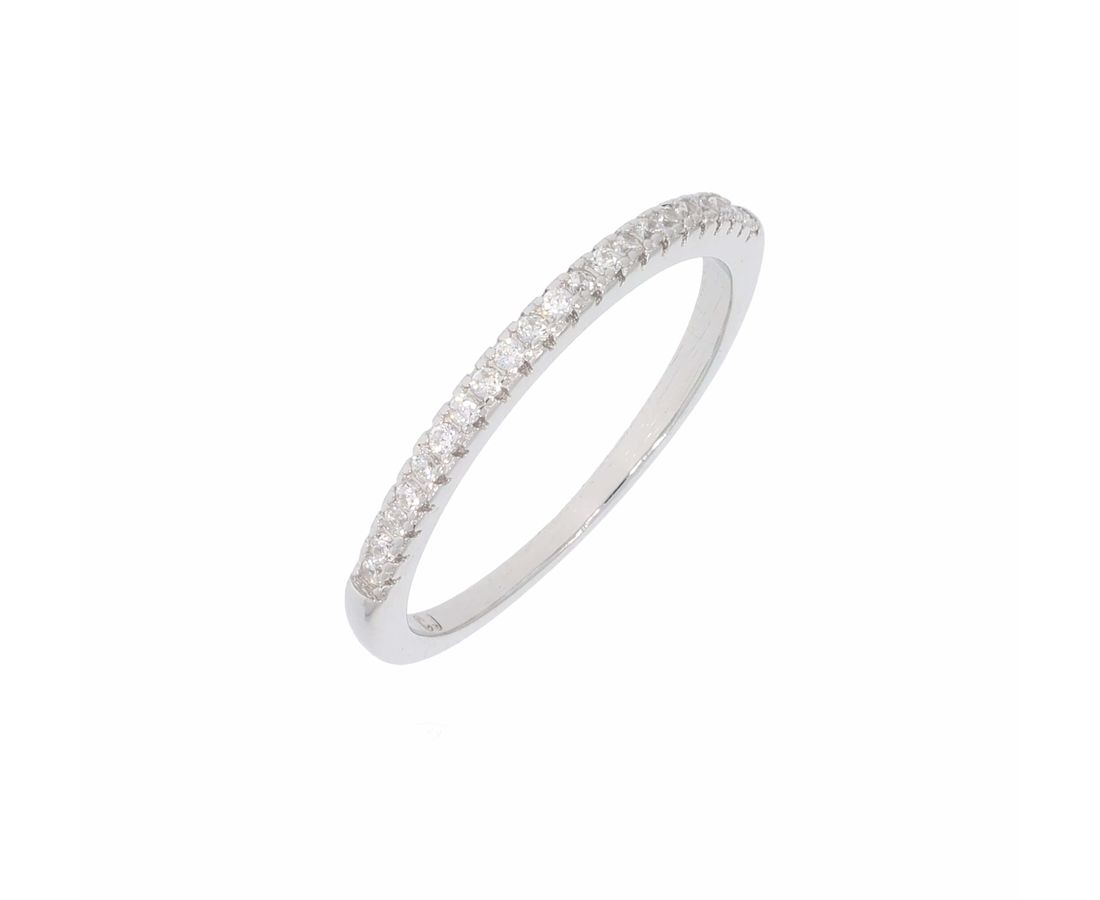 טבעת חצי פס כסף 925