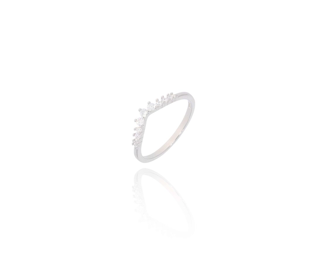 טבעת כסף 925 וי מור