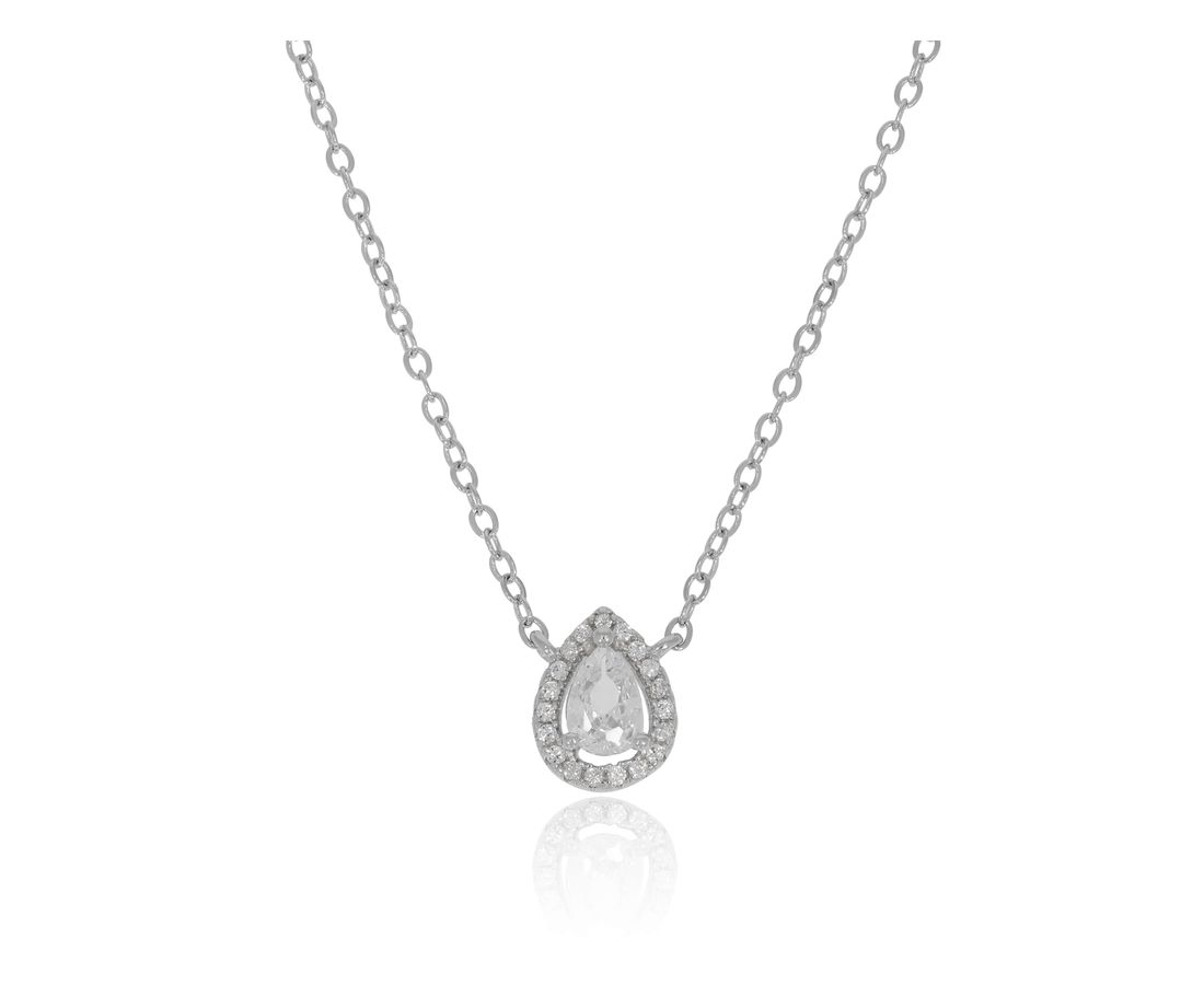 שרשרת כסף טיפה הפוכה