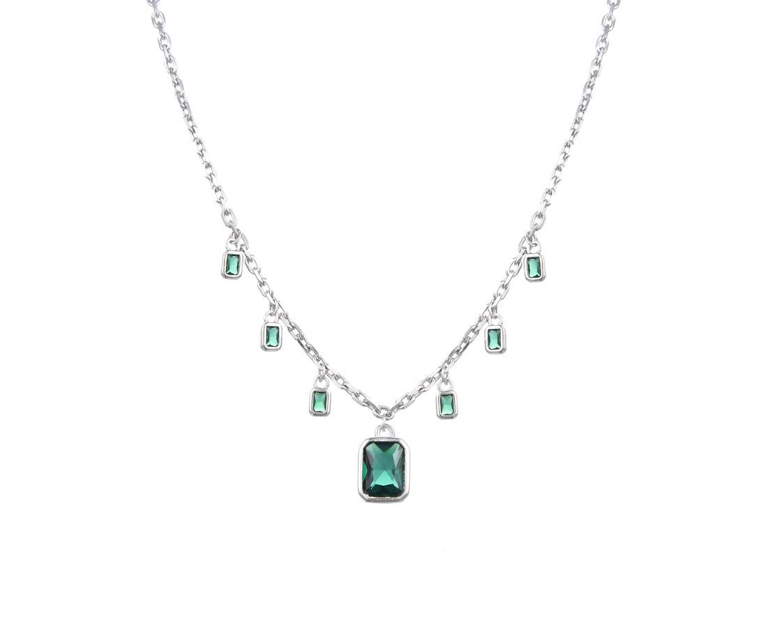 שרשרת כסף מלבנים